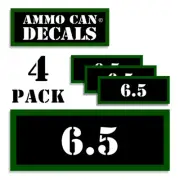 6.5 Ammo Can LABELS STICKERS DECALS for Ammunition Cases 3"x1.15" 4 pack