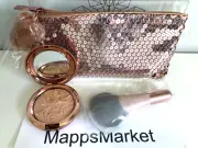 MAC Snow Ball PEACH Face Bag ~ Show Gold Skinfinish, 140SES Brush & Cosmetic Bag