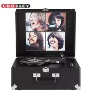 Crosley CR6253C-BB 3-Speed Bluetooth in/Out Suitcase Turntable, The Beatles