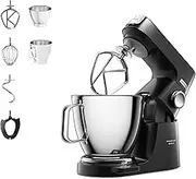 Kenwood Titanium Chef Baker XL Stand Mixer KVL85.004BK, Includes 5L and 7L Stainless Steel Bowls, Built-In Scales, Beater, Whisk and Dough Hook Tool, 1200W, Black