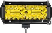 BYBDQKTVEH 4 7 Inch Offroad LED Bar 12V 24V Yellow LED Light Bar for Truck Boat 4x4 Compatible with Jeep 4wd ATV 3000K LED Work Light Car Fog Light Work Light(1pcs 120W Yellow bar)