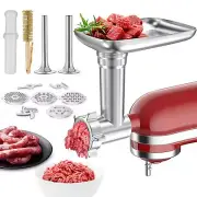 Metal Food Grinder Attachment for KitchenAid Stand Mixers, Meat Grinder Acces...