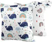 Abaodam Cartoon Patterns Diaper Bag Diapers Storage Bags Zipper Closure for Travel