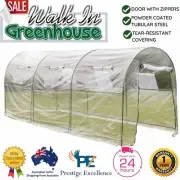 Vidaxl Walk In Greenhouse Garden Plant Cover Tunnel Green House W/ Door & Window