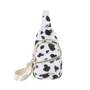 GGP Black White Women'S Quilted Sling Bag Stylish Crossbody Shoulder Backpack