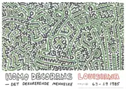 KEITH HARING Homo Decorans 16.5" x 23.25" Giclee 2018 Pop Art Green, Red, Black