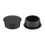 25 Pcs 22mm Snap in Locking Hole Tube Flush Type Panel Plugs Hole Plugs Black