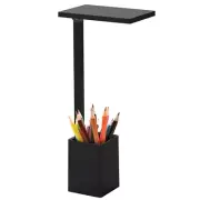 Sheffield Home Cache LED Desk Lamp – Matte Black, Touch Control, USB Charging