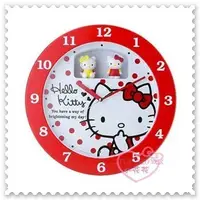 在飛比找蝦皮購物優惠-♥小花花日本精品♥ Hello Kitty 公仔 壁掛鐘 音