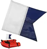 [Generic] Diving Flags for Divers,Diver Warning Flag - Dive Flag for Diving Spearfishing Use, Diving Signal Flag, Blue White Diver Down Flag, 9 x 10 inches