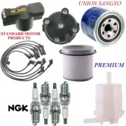 Tune Up Kit Filters Cap Wire Spark Plug For MITSUBISHI PRECIS L4 1.5L 1990