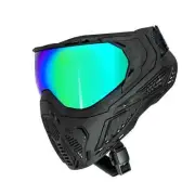 HK Army SLR Thermal Paintball Goggles Mask - Quest Black/Black Aurora Green Lens