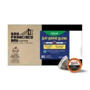 San Francisco Bay Compostable Coffee Pods - DECAF Bay Bridge Blend 80 Ct K Cu...