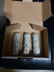 Smudge Sticks White Sage 3 x 4" Genuine Cali Sticks - Mini Thin 1" Wide Sticks