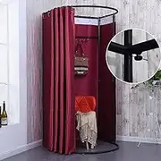 Dressing Room Movable Clothing Store Fitting Room Temporary Locker Room Metal Frame Dressing Room for Mall Activity Outdoor Changing Room Use Anywhere