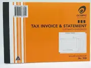 Olympic 728 Tax Invoice & Statement Copymate Carbonless 50 Leaf Duplicate 140876