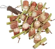 ORFOFE Pet Chewing Toy Bird Toys Bird Cage Suspending Parrots Cockatoos Chewing Pendant Natural Corn Core