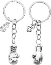 BESPORTBLE 2pcs Metal Boxing Gloves Keychain Pendant Unique Mini Key Ring for Car Bag Durable Stylish Key Holder for Accessories Ornaments