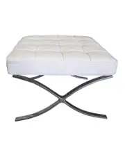 White Barcelona Ottoman - Classic Version - Replica