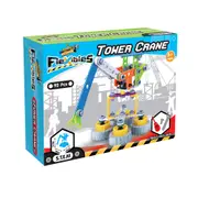 92pcs Construct IT Flexibles DIY Tower Crane Toy w/ Tools STEM Build Kit Kids 4+