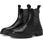 Coach Mens Colson Black Logo Leather Chelsea Boots 8.5 Medium (D) BHFO 2688