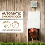 New Chicken Coop Door Auto Door Opener Cage Closer Timer/ Light Sensor Automatic