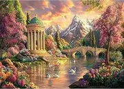 [Yunlus] Jigsaw Puzzles for Adults 1000 Pieces Impossible Hard Difficult Challenging Puzzles for Adults 1000pc Puzzle Peaceful Enchanting Garden Jigsaw Puzzle 1000 Pieces 28 x 20 inch