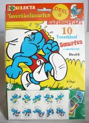 RARE 1983 VINTAGE SMURFS STICKERS PLAY POSTER #6 PEYO SELECTA NEW SEALED !