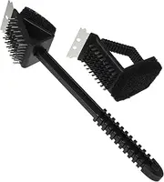 BBQ Accessories Tools 3 in 1 Grill Brush and Scraper Copper Wire for Residue Removal Random Color