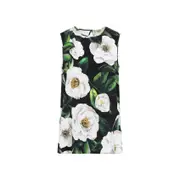 [Dolce & Gabbana] Dolce & Gabbana-Gardenia Silk Top-Donna 40 IT