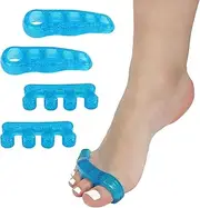 Premium Gel Toe Separators, Straighteners & Spacers | Hammer Toe & Bunion Corrector For Men & Women | Use for Pedicure, Yoga & Running (US Shoe Size 9 & Below)