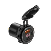 USB + Type-C Fast Charging QC3.0 Quick Charger Socket For Car Motorcycle 12V-24V (for: Fiat)
