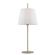 Dior 1 Light Table Lamp Antique Brass & White - DIOR TL-WHAB