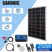250W Solar Panel Caravan Camping Portable Complete Kit USB PWM 30A Controller AU
