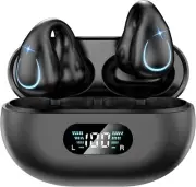 Open Ear Bone Conduction Headphones Bluetooth 5.3 Wireless Open Clip Ear Earbuds