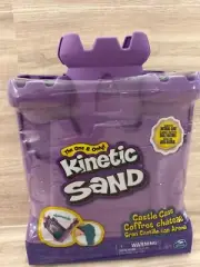 New in Box Kinetic Sand Purple Castle Case with Teal Blue Sand 1 pound