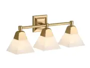 KOHLER Memoirs 3-Light Moderne Brushed Gold Sconce 23688-BA03-BGL