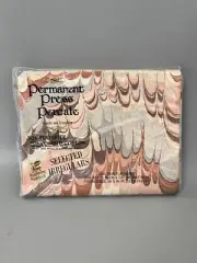 VTG NOS Twin Flat Sheet West Point Pepperell Percale 70s 80s USA Marbled Print