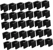 30pcs Plastic Billiard Ball Support,Fishing Pole Rod Holder Clips,Pool Stick Holder,Billiards Snooker Cue Clips,Pool Cue Mount,Wall Rod Bracket Holder(Note: No screws, need to be purchased separately)