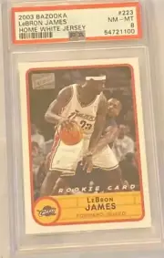 LeBron James 2003 04 Topps Bazooka 223 Gold PSA 8