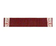 C363 Christmas Black and Red Checkered Table Runner Dwarf Faceless Old Man Table Mat Nordic Napkin for Holiday Parties