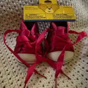 Build A Bear Sequin Fuchsia Sneaker Tie Shoes