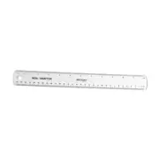 13862 Flexible, Shatterproof Clear Ruler, 12 in