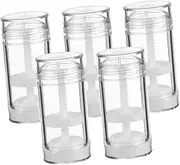 CRILSTYLEO 5pcs Sub Dispenser Bottles Portable Plastic Toiletry Bottles for Refillable Perfume