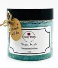 Cucumber Melon Sugar Scrub Exfoliating Body Scrub gift for her handmade scrub