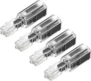 uxcell 4 Pack Phone Cord Detangler, 360° Telephone Cord Detangler Swivel Anti Tangle Landline, 48mm, Clear Black