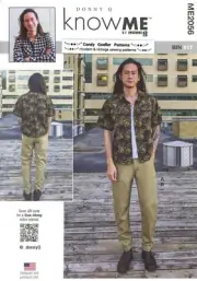 Know Me ME2056 Oversized Shirt w Shirttail Hem, Straight Pants Sz 34-42 UNCUT