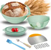 Upgraded Silicone Sourdough Bread Proofing Baskets - Including steel rings, Kit,