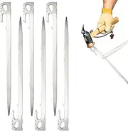 Steel Tent Stakes - Tent Stake Heavy Duty Trampoline Pile Nail | Reusable Nail Spike, Stainless Steel Trampoline Ground Anchors for Picnic, Camping,Beach