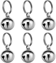 Bell for Pet Collar, 6 Pcs 16mm Silver Copper Bells Necklace Pendant Accessories for Dog Cat Puppy
